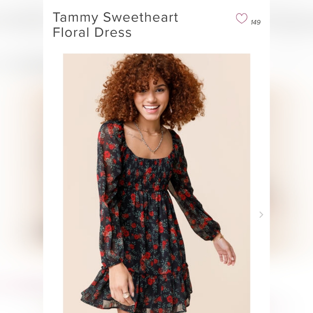 NWT Francescas Tammy Sweetheart Floral Dress Medium - Picture 2 of 9